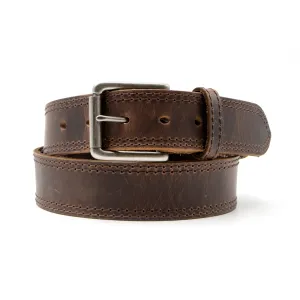 1 1/2" Roller Buckle Double Stitch Belt