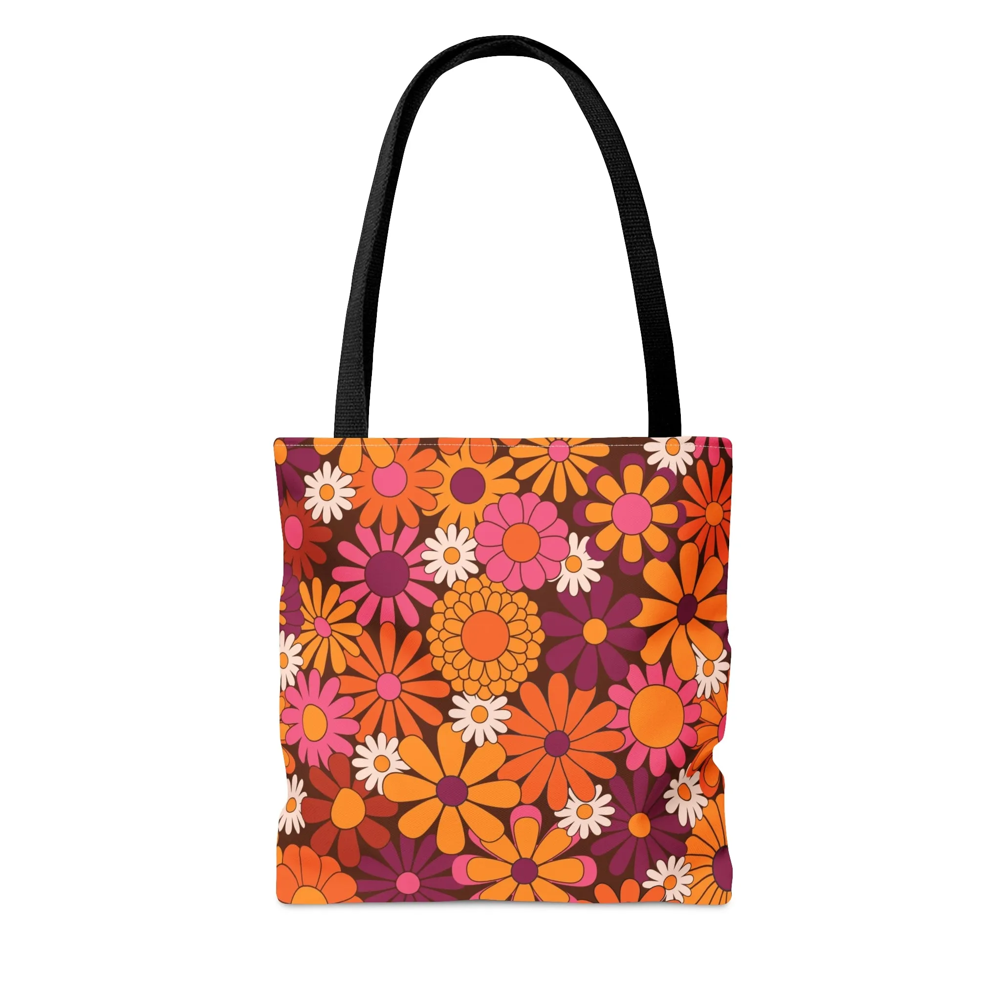 70s Hippie Flower Tote Bag