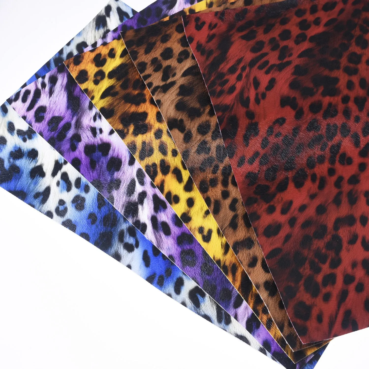 8*12" Leopard print Faux leather sheets Fabric Leather Fake Leather DIY Hair Bow Making Supplies 1pcs 102651
