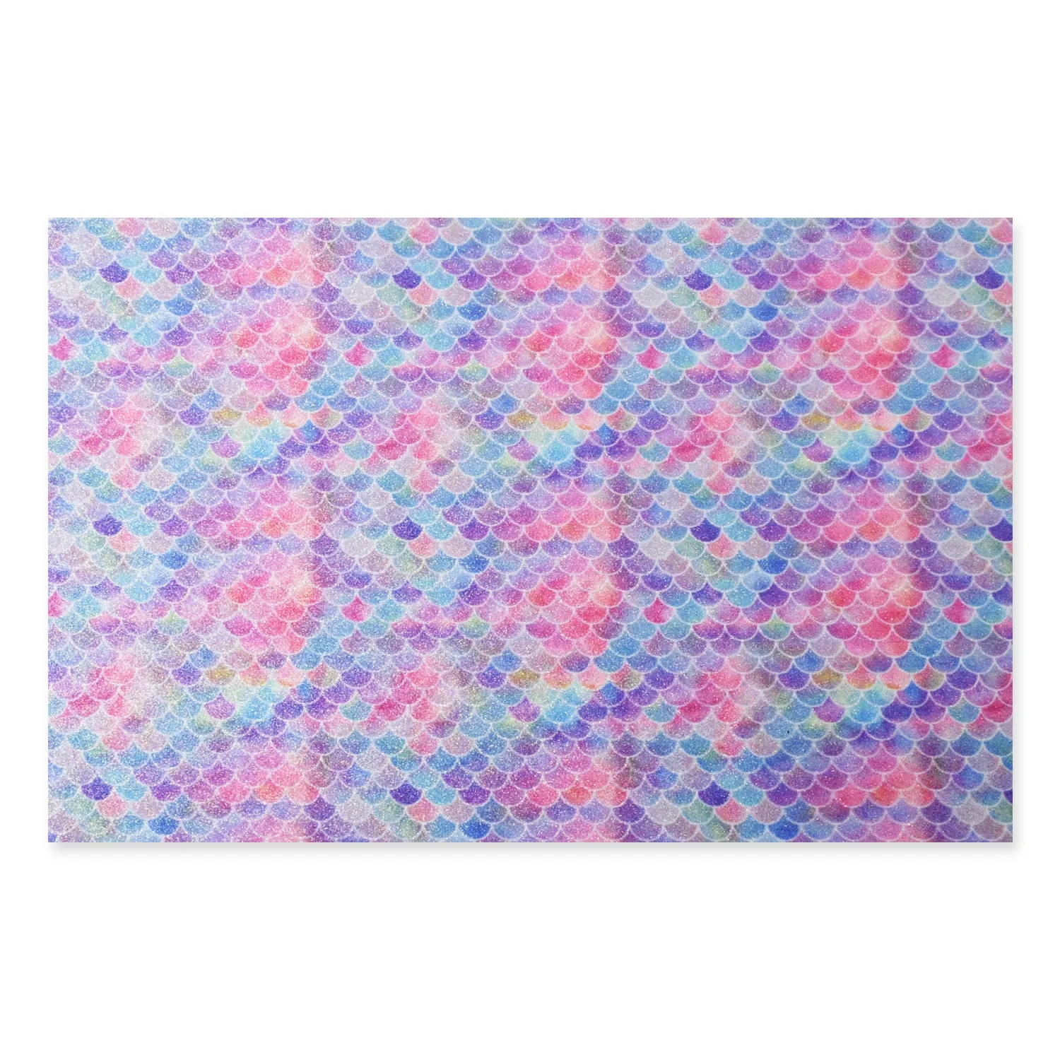 8*12" Mermaid Scales Glitter Faux leather sheets Earring Supplies Glitter Vinyl Sheets for craft 1pcs 102628
