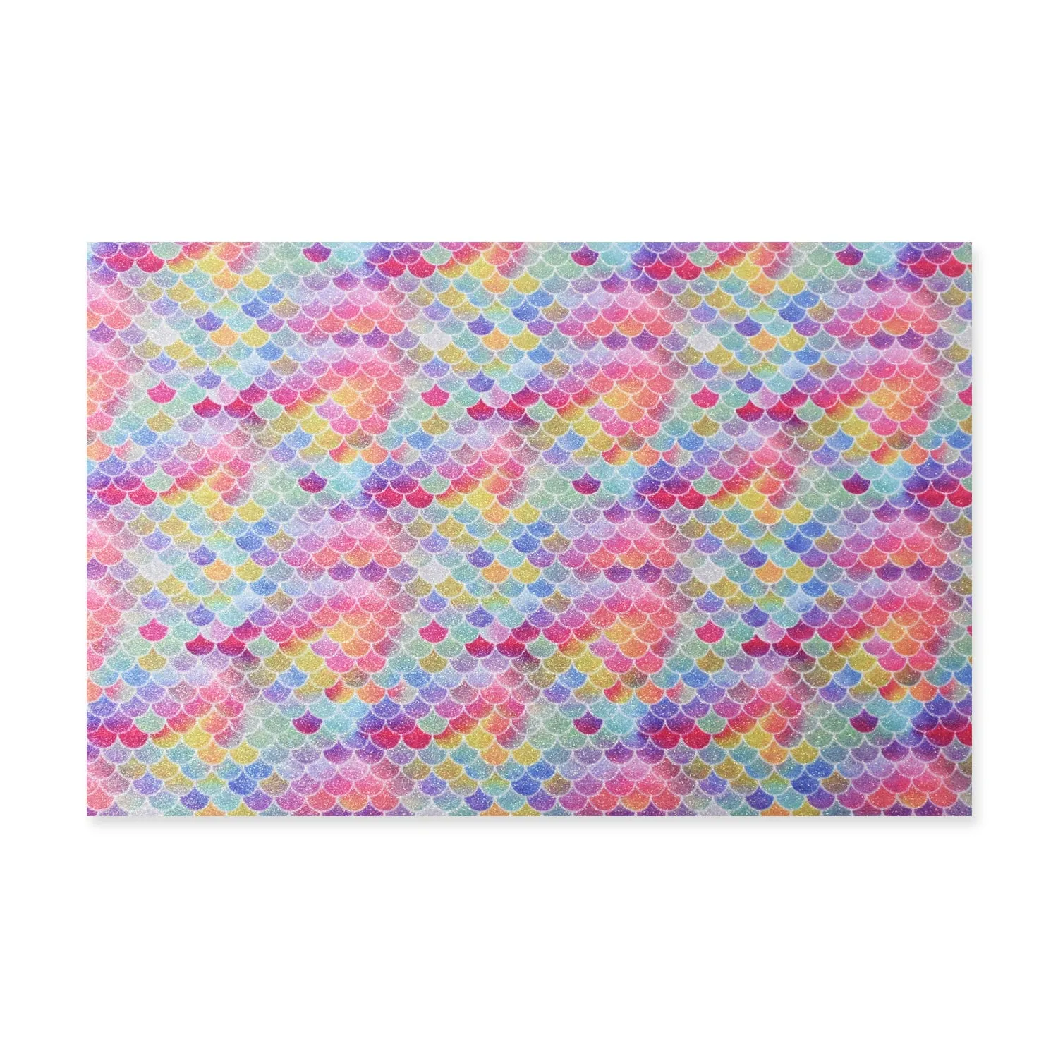 8*12" Mermaid Scales Glitter Faux leather sheets Earring Supplies Glitter Vinyl Sheets for craft 1pcs 102628
