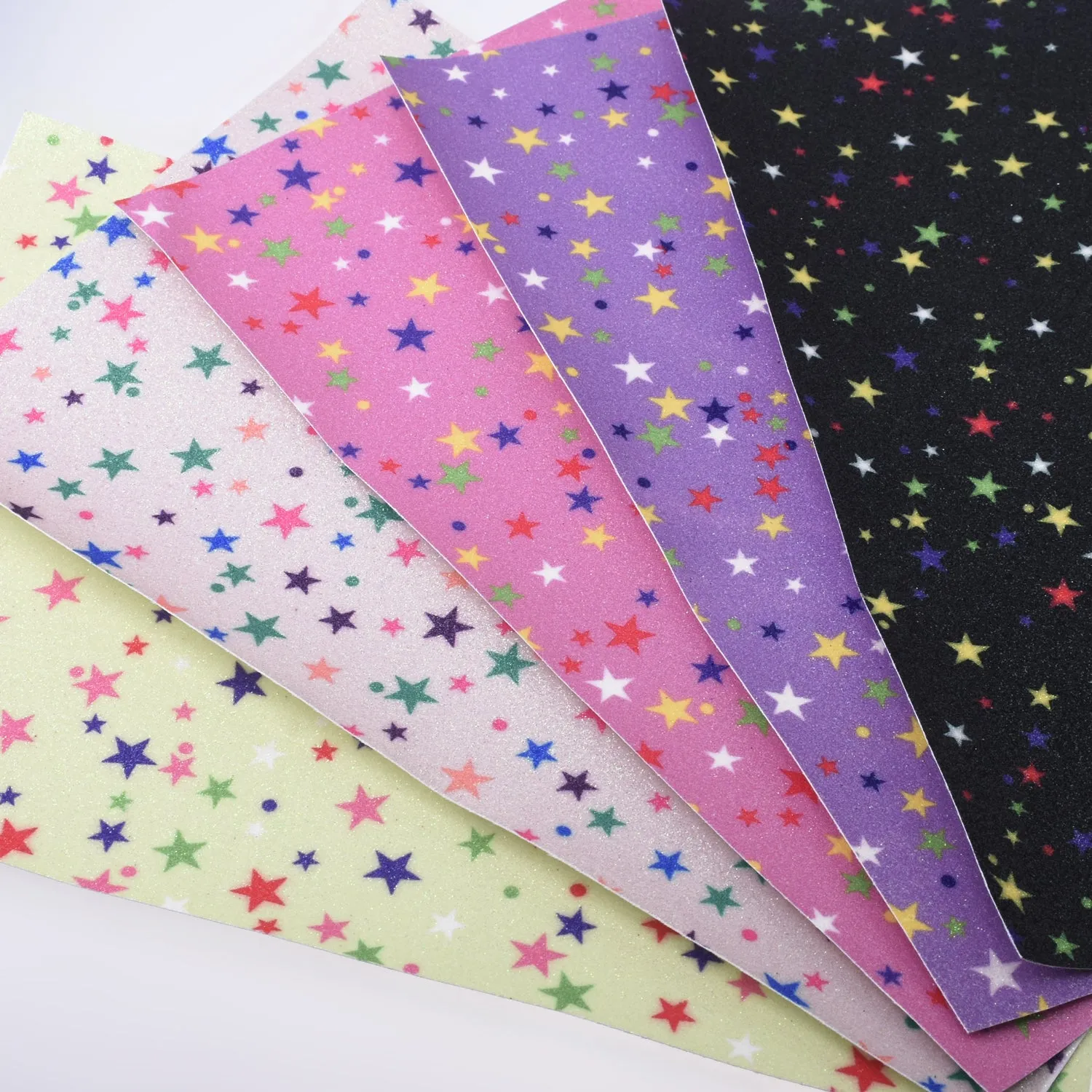 8*12" Night sky star Glitter Faux Leather Fabric Sheet Earring bag keychain Supplies 1pcs 102627