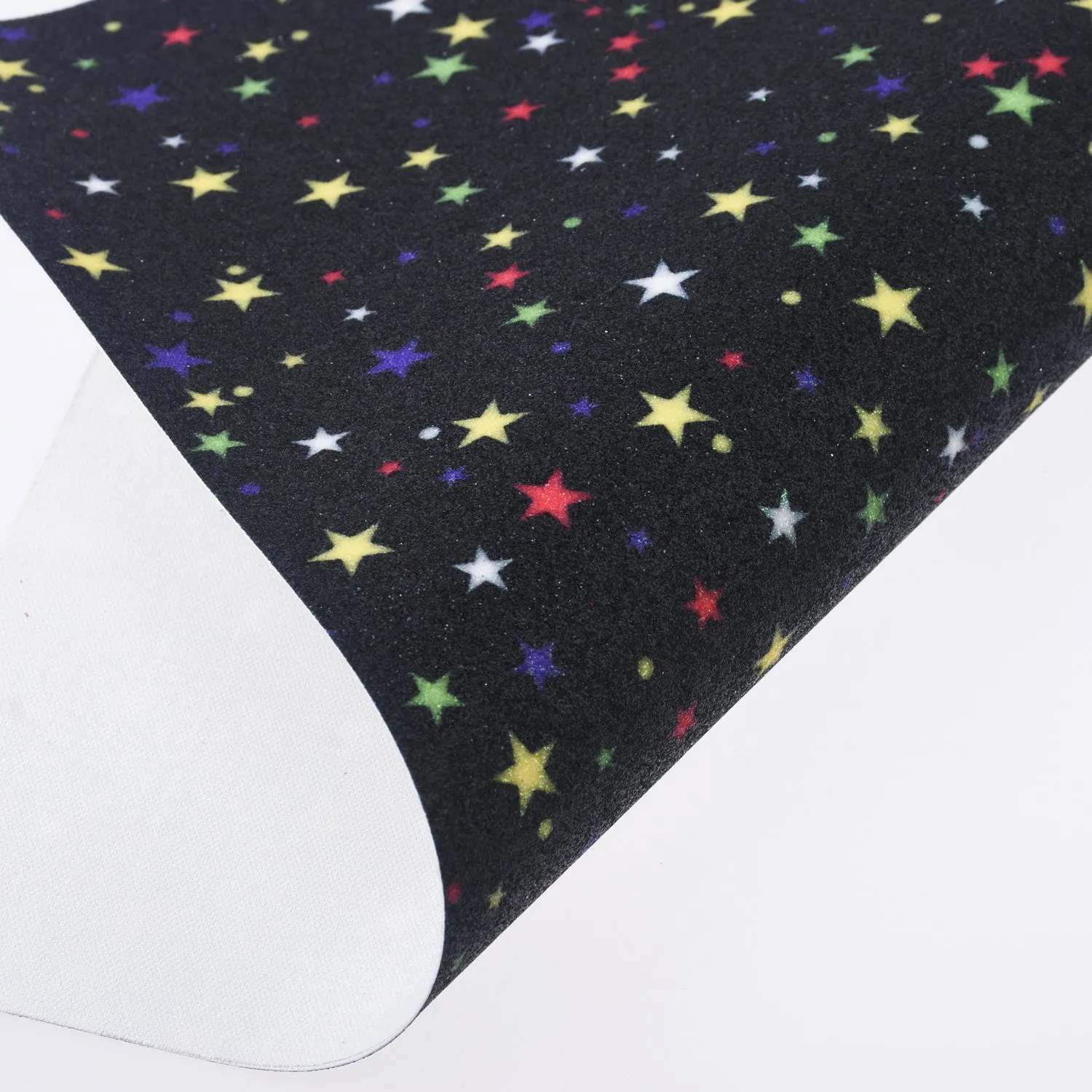 8*12" Night sky star Glitter Faux Leather Fabric Sheet Earring bag keychain Supplies 1pcs 102627