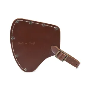 98027 - Camper's Axe Sheath in Dark Tan Heavy Full Grain Leather | Style n Craft