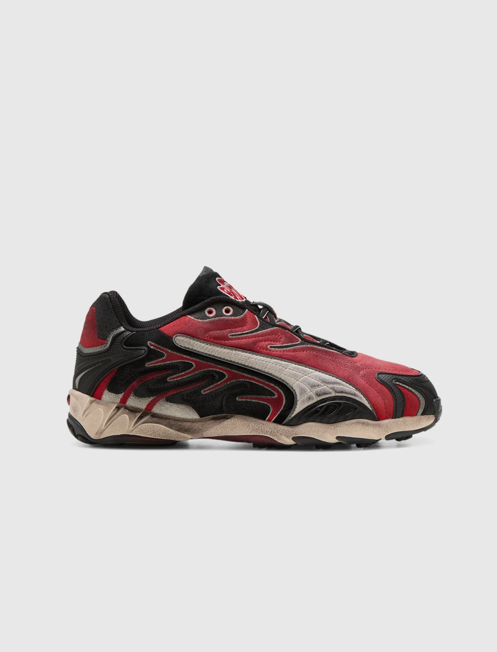 A$AP ROCKY INHALE DISTRESSED CANVAS "BLACK/POP RED"