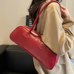 Advanced Sense Retro Pu Zipper Ladies Shoulder Bags Trend 2024 Light Luxury Hot Sale Bags for Women New Handbag Bolsas Femininas