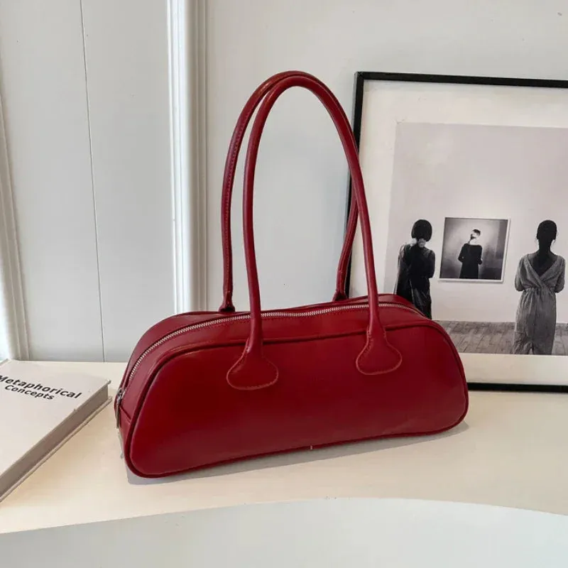 Advanced Sense Retro Pu Zipper Ladies Shoulder Bags Trend 2024 Light Luxury Hot Sale Bags for Women New Handbag Bolsas Femininas