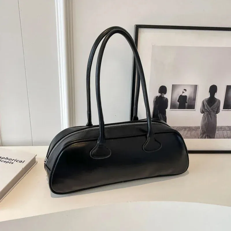 Advanced Sense Retro Pu Zipper Ladies Shoulder Bags Trend 2024 Light Luxury Hot Sale Bags for Women New Handbag Bolsas Femininas