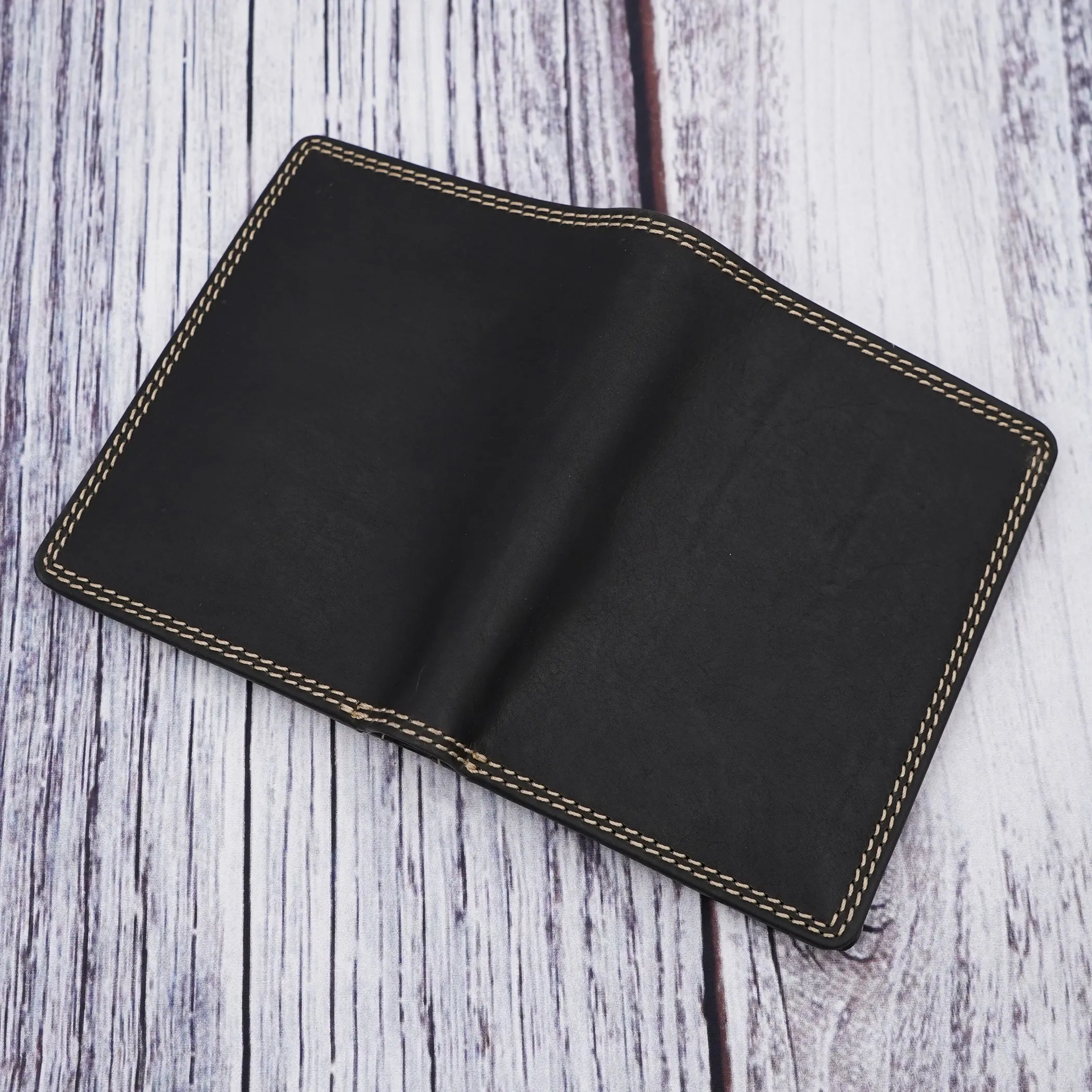 AG Wallets Vintage Distressed Leather Hipster Wallet with Coin Pocket
