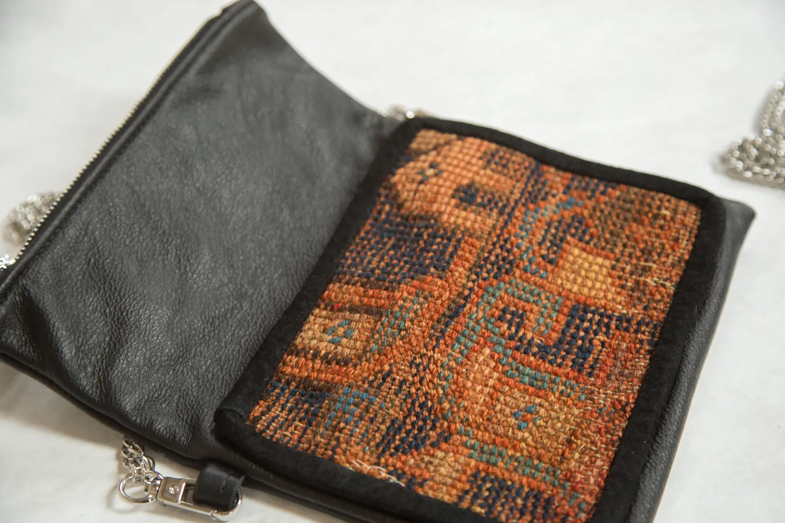 Antique Kurdish Rug Fragment Bag