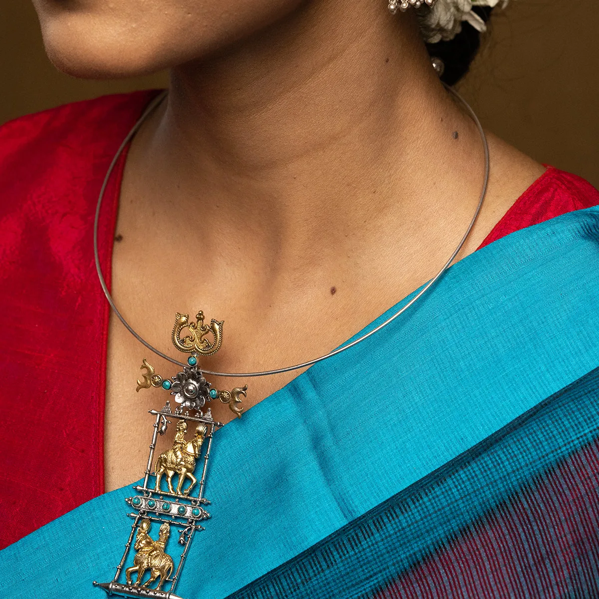 Ashwa Rohak  Silver Pendant Necklace by MOHA