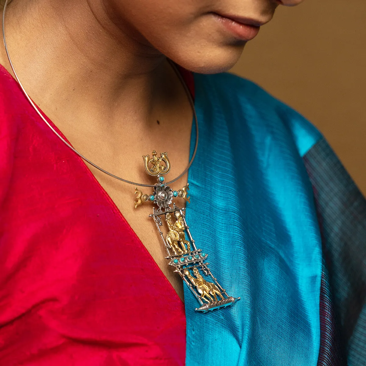 Ashwa Rohak  Silver Pendant Necklace by MOHA