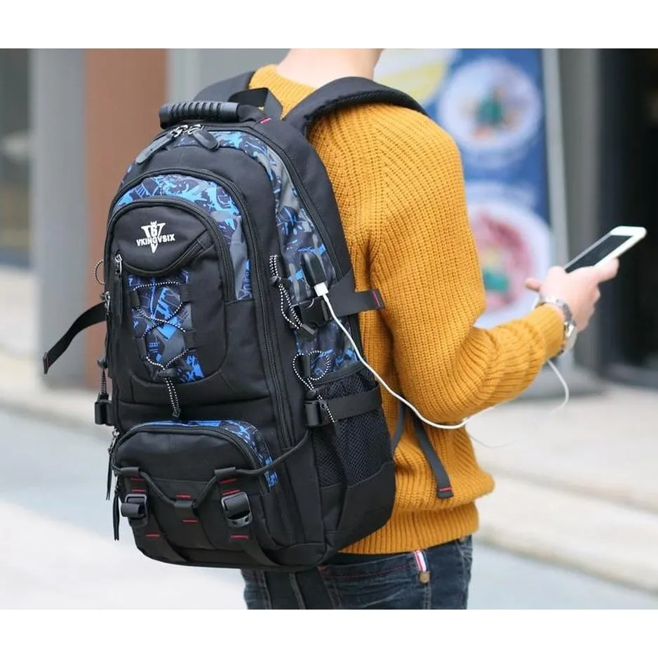 Backpack USB Charging & Water Resistant <br> Oxford