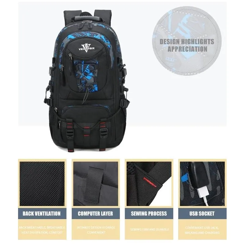 Backpack USB Charging & Water Resistant <br> Oxford
