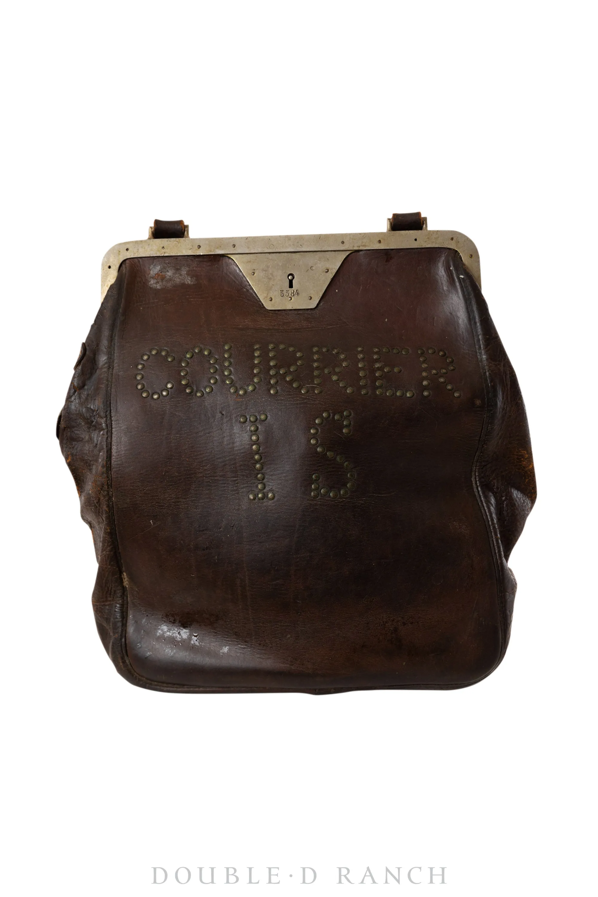 Bag, Leather, Messenger, Nailheads, "Courier I S", Vintage, 1093