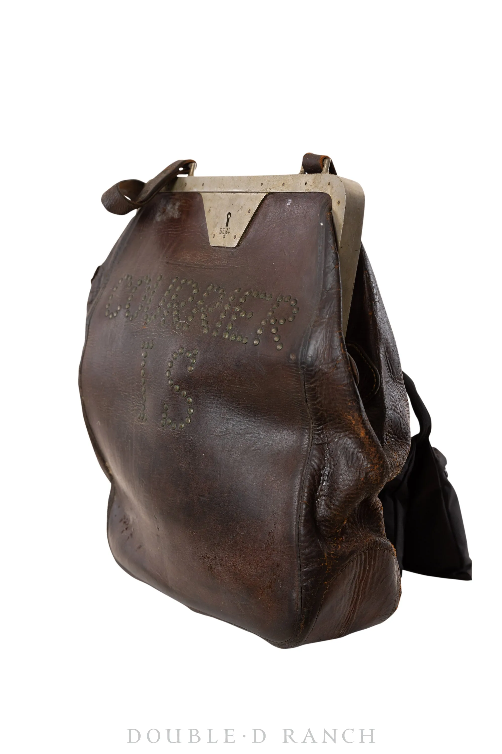 Bag, Leather, Messenger, Nailheads, "Courier I S", Vintage, 1093