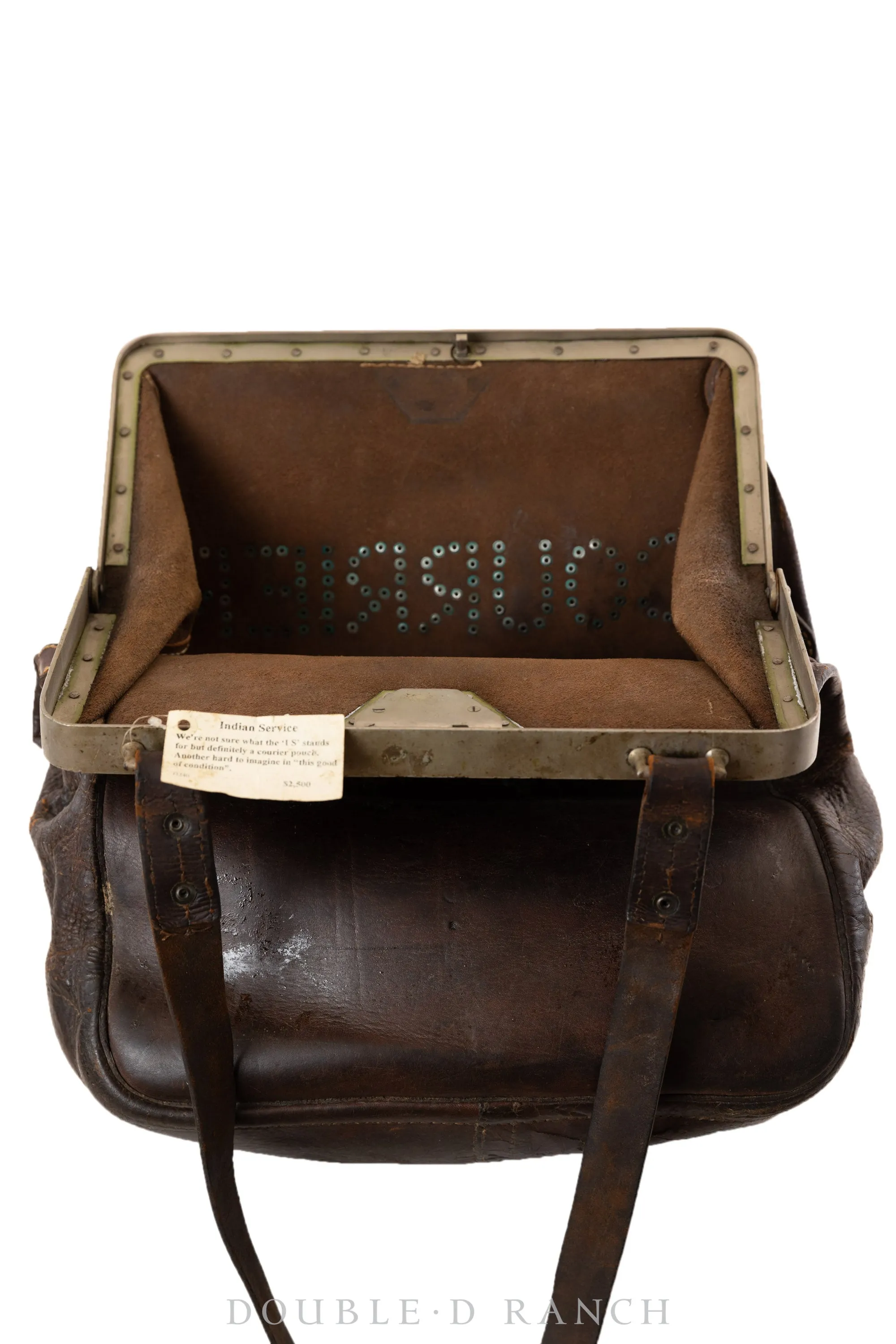 Bag, Leather, Messenger, Nailheads, "Courier I S", Vintage, 1093