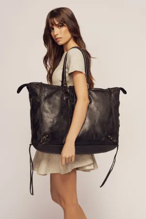 Bayside84 XL Classic Fringe Tote - Black