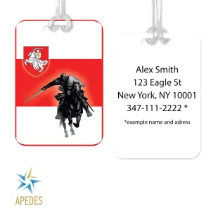 Belarus Pogonya Rectangle Luggage Tag