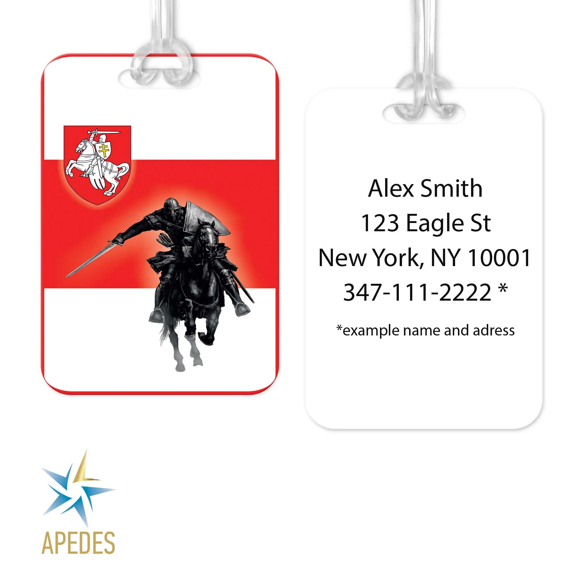 Belarus Pogonya Rectangle Luggage Tag