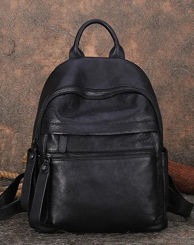 Best Vintage Green Leather Rucksack Bag Womens Vintage School Backpacks Leather Backpack Purse