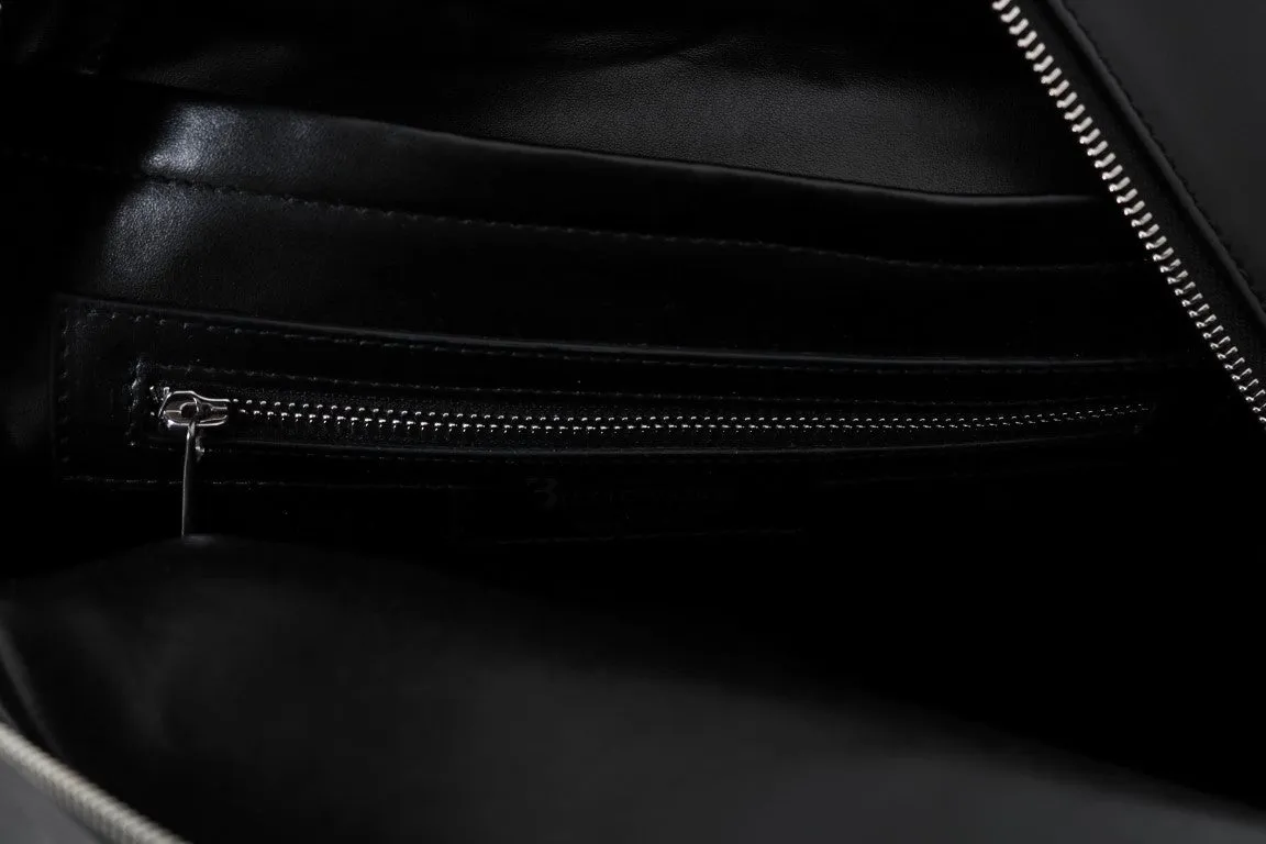Black Leather Backpack Bag