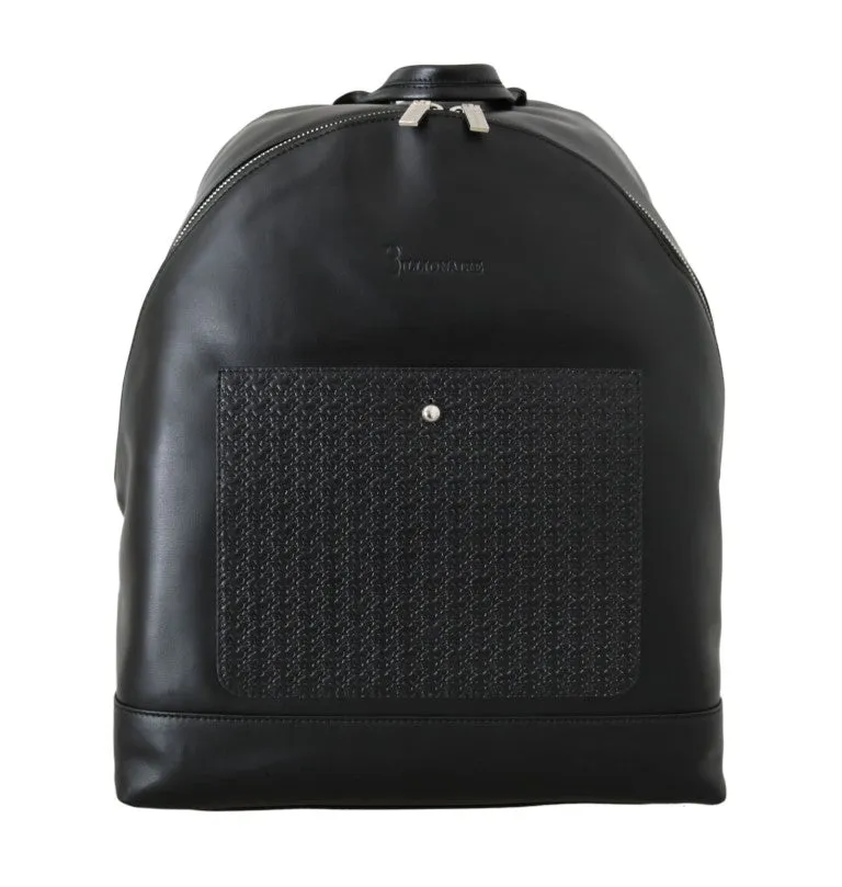 Black Leather Backpack Bag