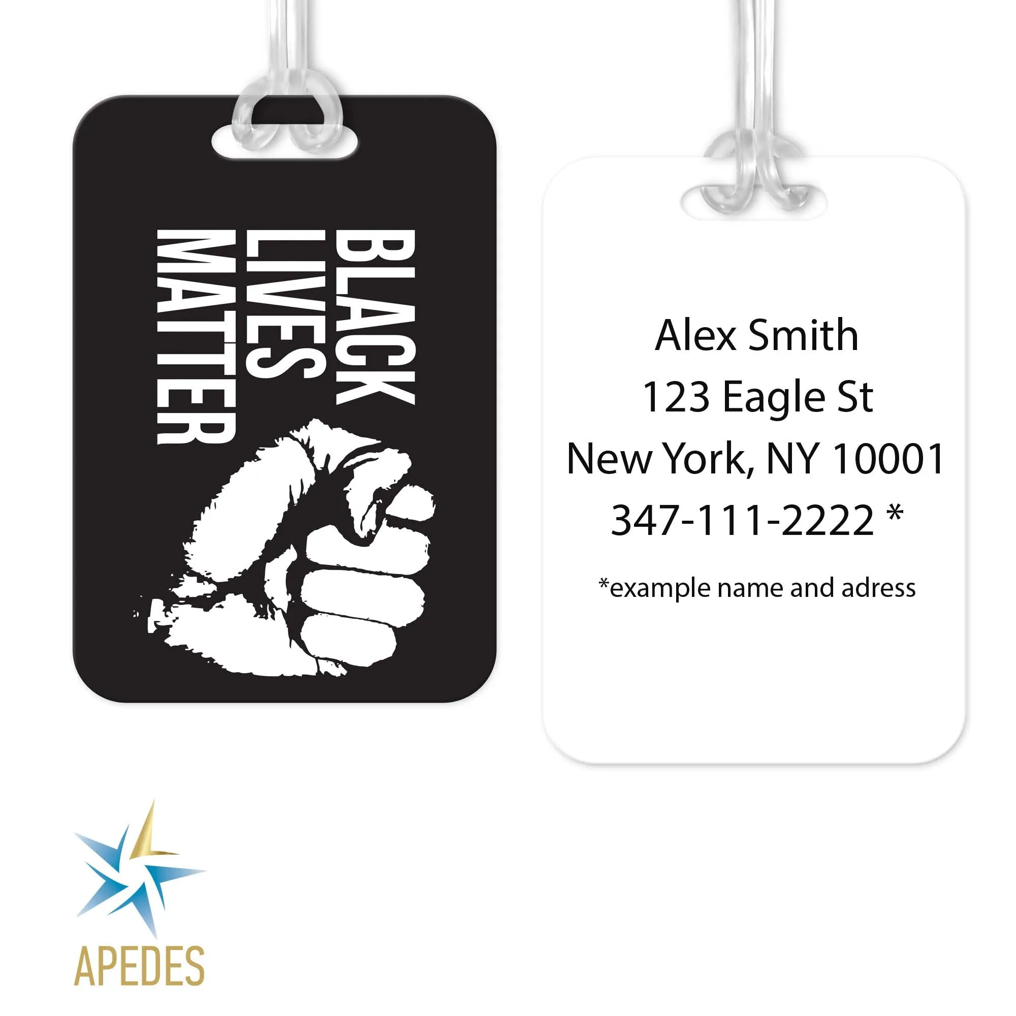 Black Lives Matter Rectangle Luggage Tag