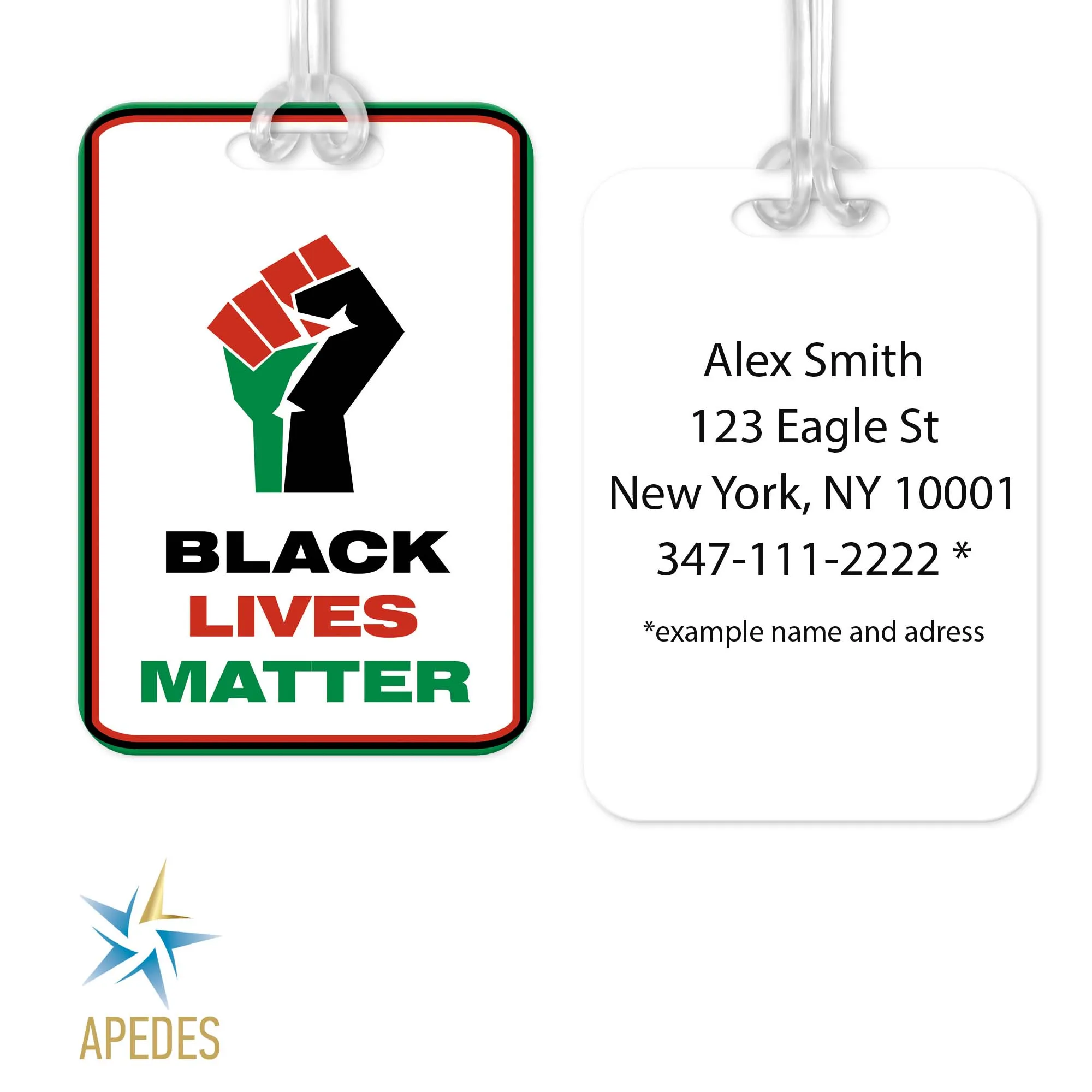 Black Lives Matter Rectangle Luggage Tag