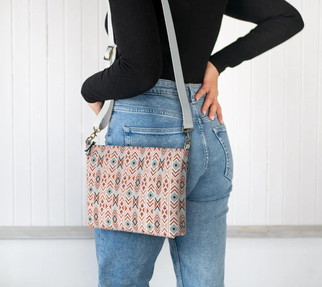 Bohemian Geo Print | Vegan Leather Crossbody Purse