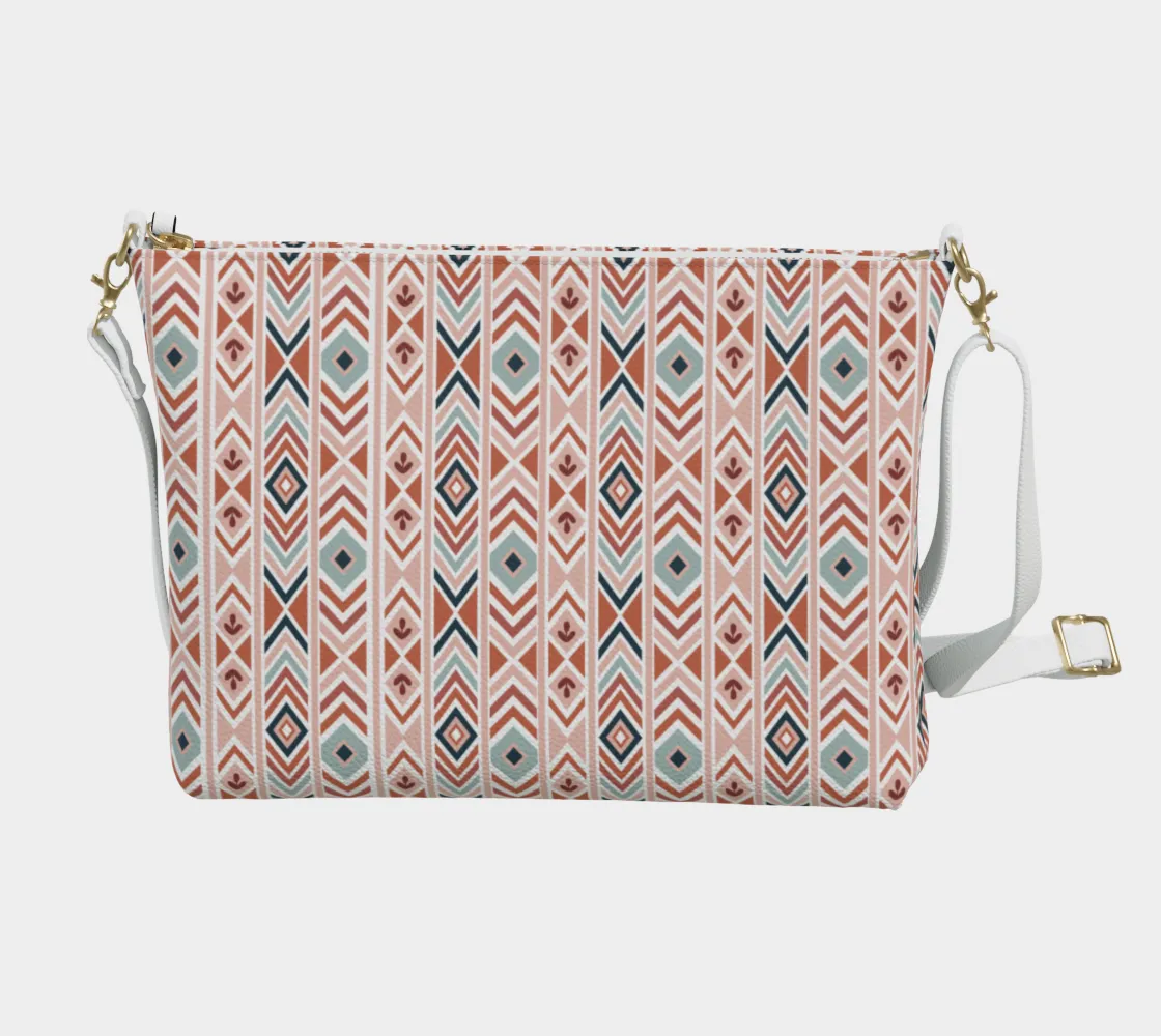 Bohemian Geo Print | Vegan Leather Crossbody Purse