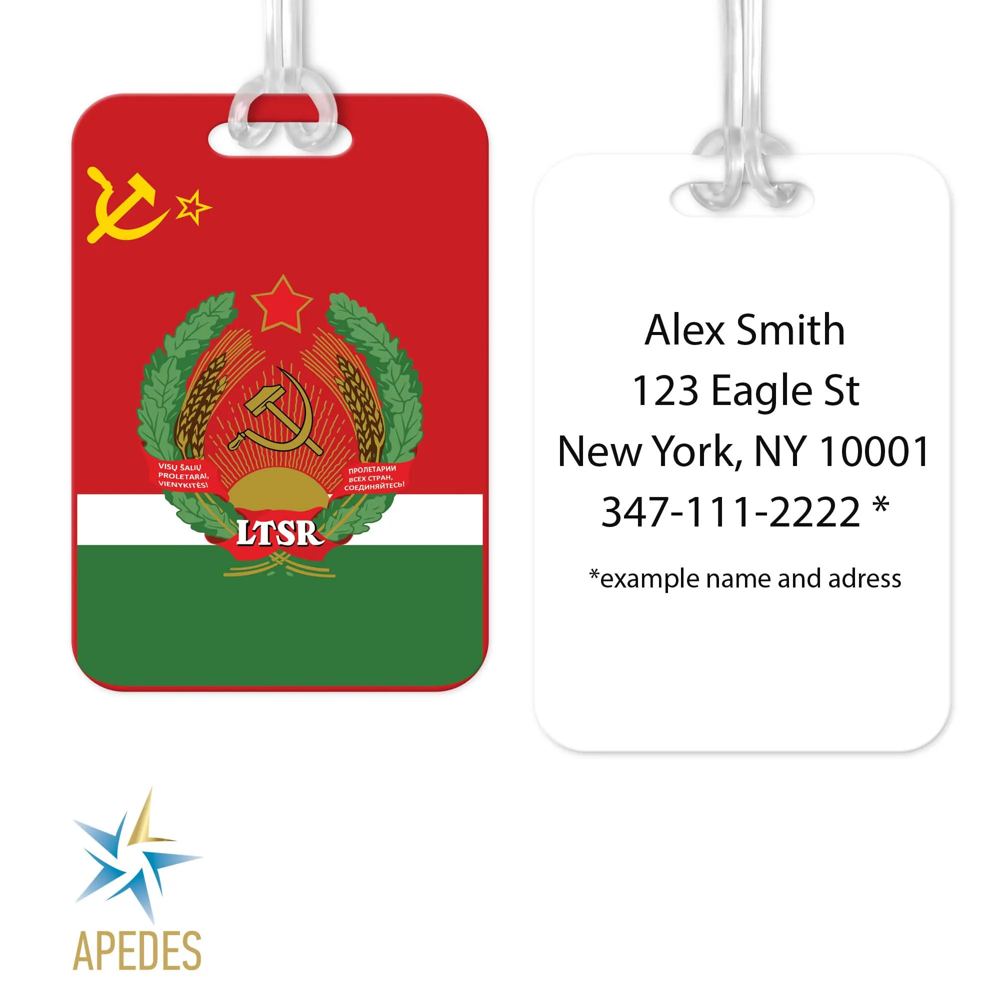 Born in USSR Rectangle Luggage Tag