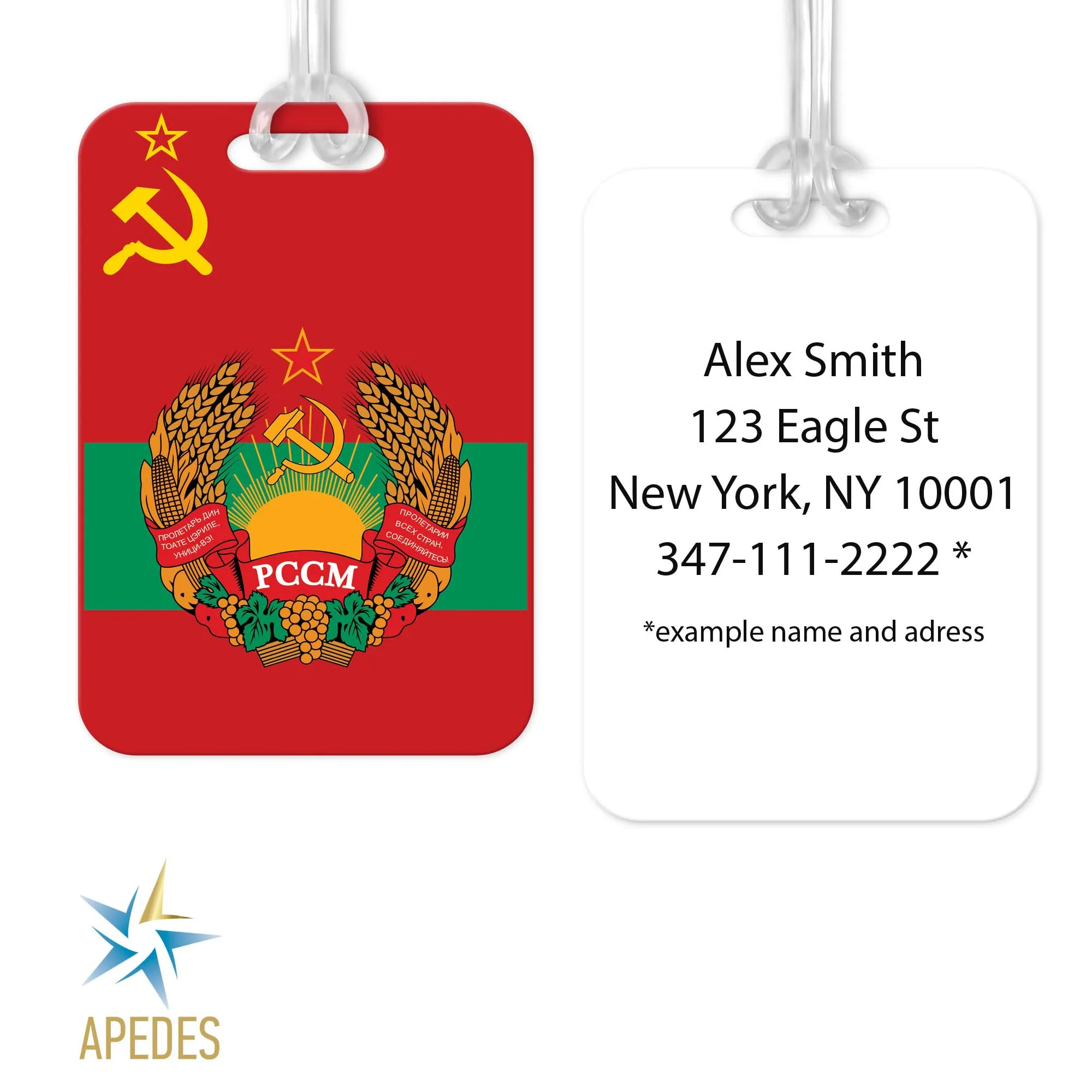 Born in USSR Rectangle Luggage Tag