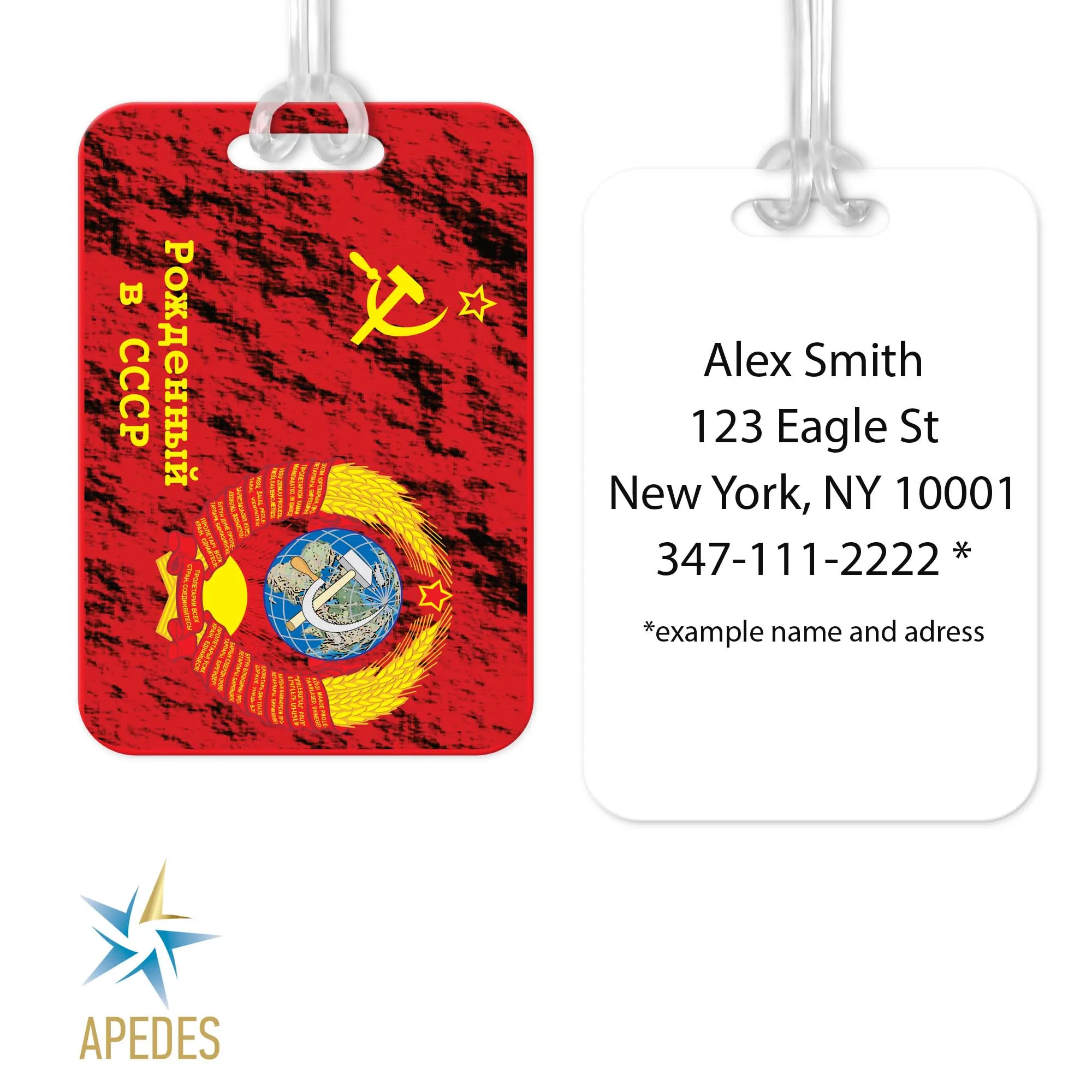 Born in USSR Rectangle Luggage Tag