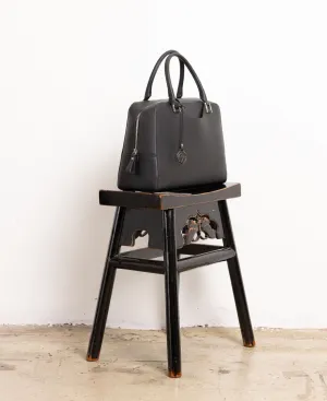 Briefcase leather bag in black