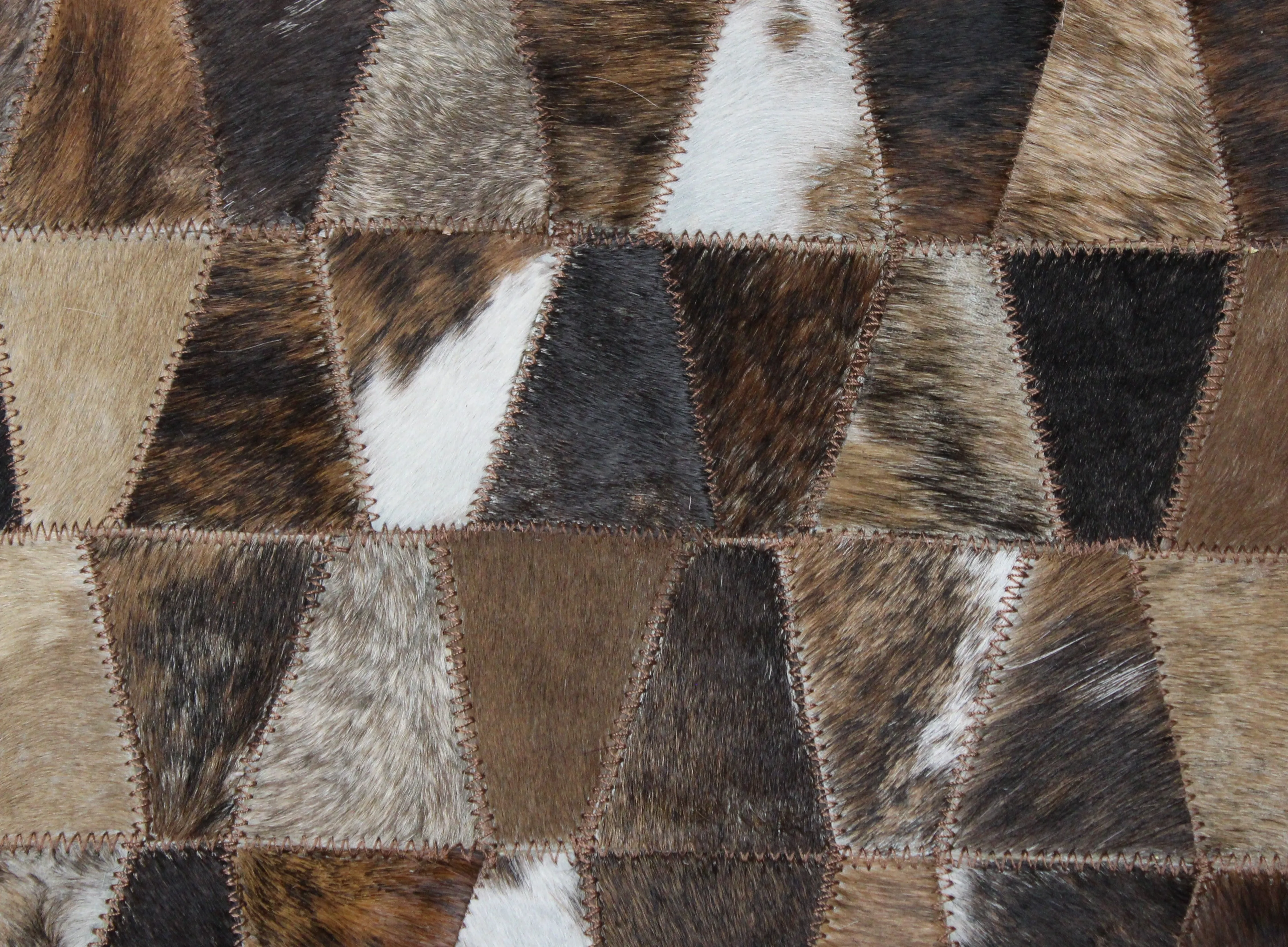 Brindle Patchwork Cowhide Rug – Size 31 x 48 IN | 79x 122 cm | Premium Cowhide Rug