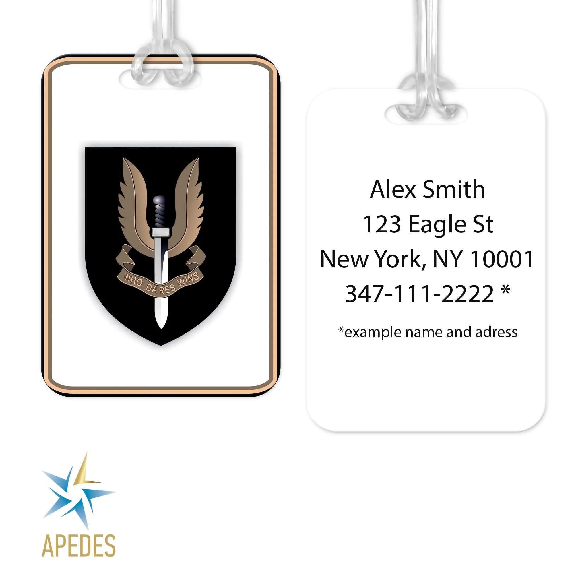 British Special Air Service Rectangle Luggage Tag