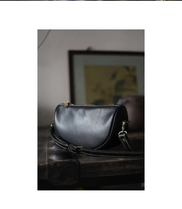 Brown LEATHER Saddle Side Bags WOMEN Contrast SHOULDER BAGs Small Crossbody Purse FOR WOMEN