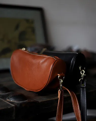 Brown LEATHER Saddle Side Bags WOMEN Contrast SHOULDER BAGs Small Crossbody Purse FOR WOMEN