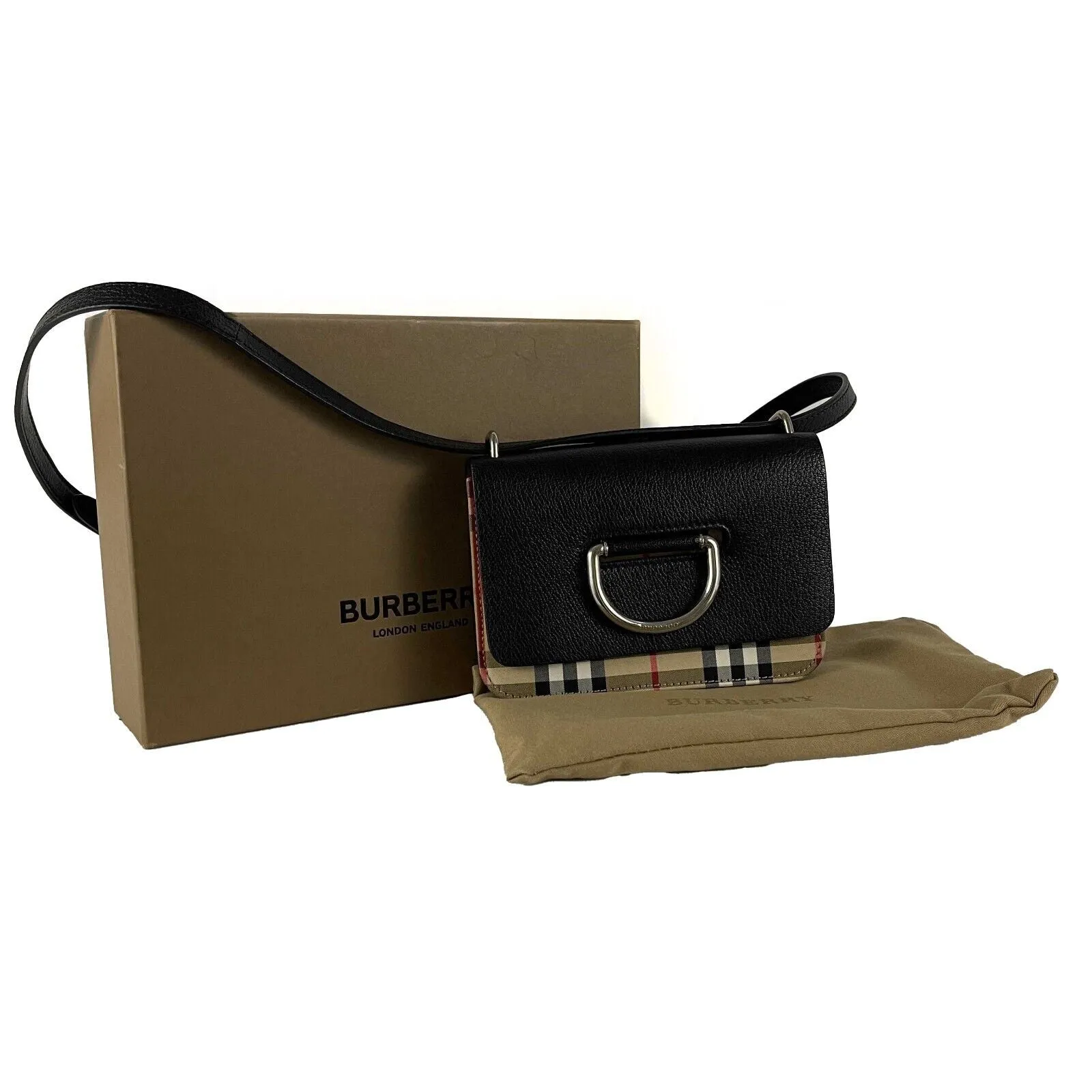 Burberry - Small Vintage Check and Leather D-Ring - Crossbody