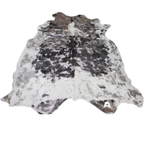Butterfly Print  on   Dark Brown   COWHIDE -90x86 INCHES - Premium Cowhide Leather