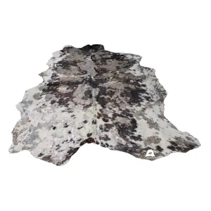 Butterfly Print  on  Tricolor  COWHIDE - 86x76 INCHES - Premium Cowhide Leather