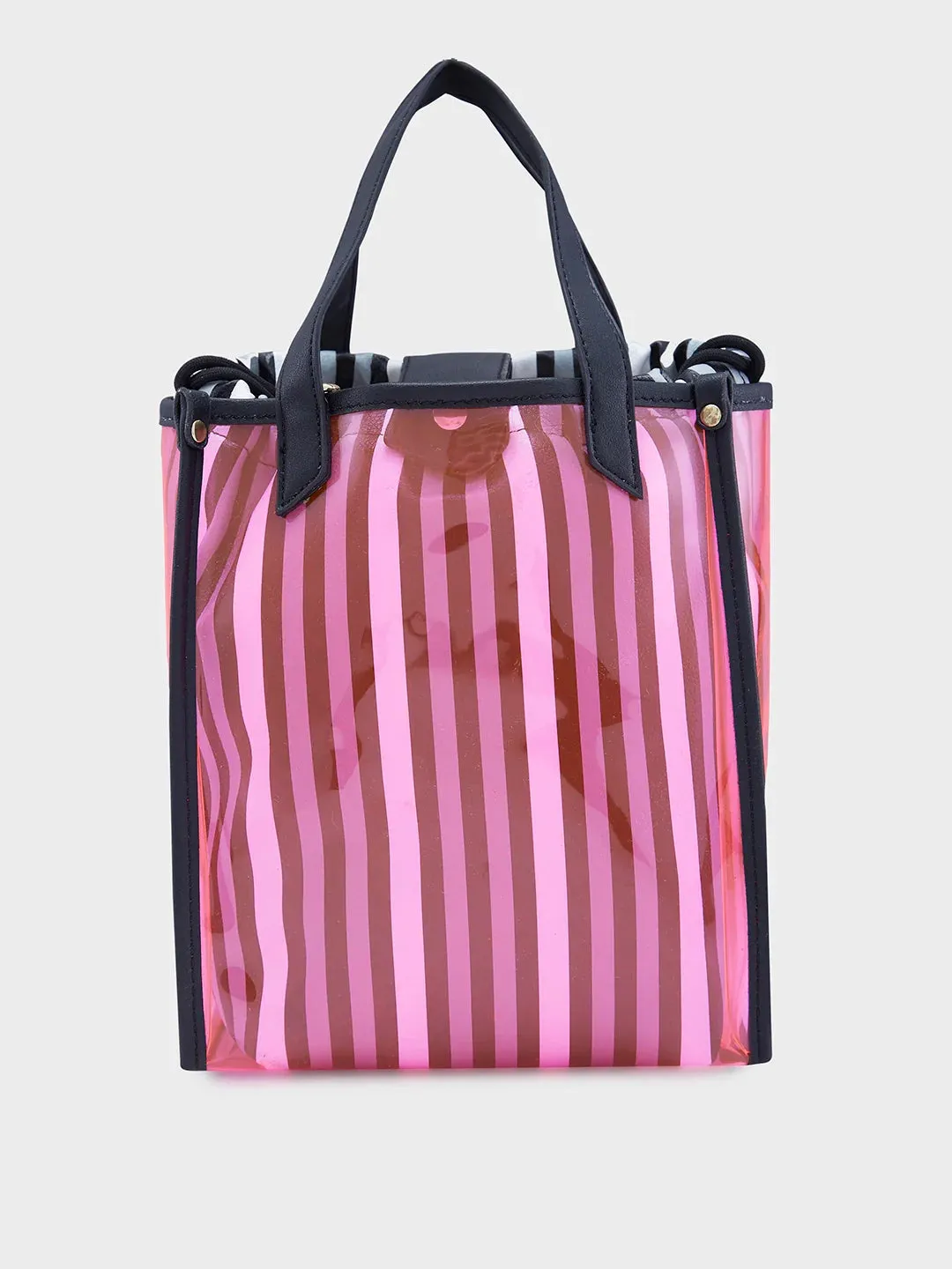 Caprese Josie Small Plastic PinkTote Bag
