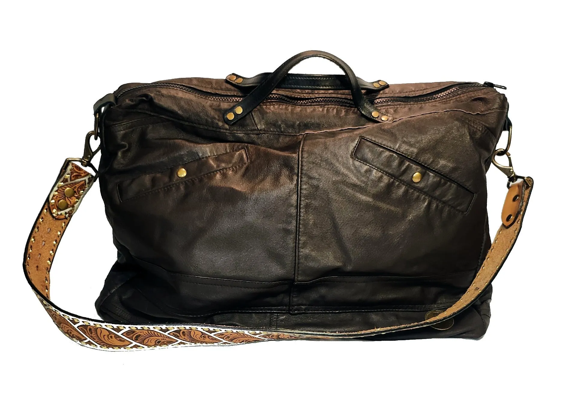 Casey Weekender Brown Jacket Bag