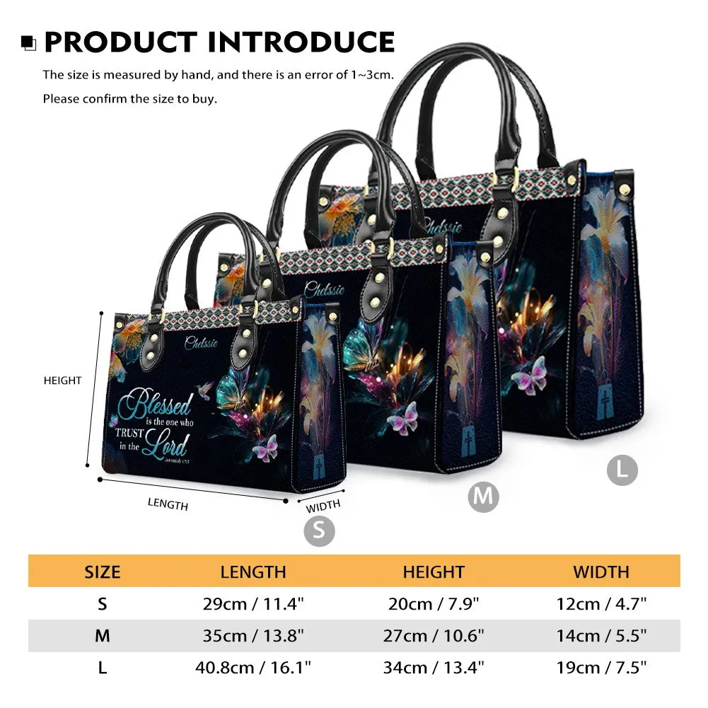 Christianartbag Handbags- Blessed Is The One Who Trusts In The Lord Jeremiah 17:7 - Personalized Leather Handbag - CABLTB01120225