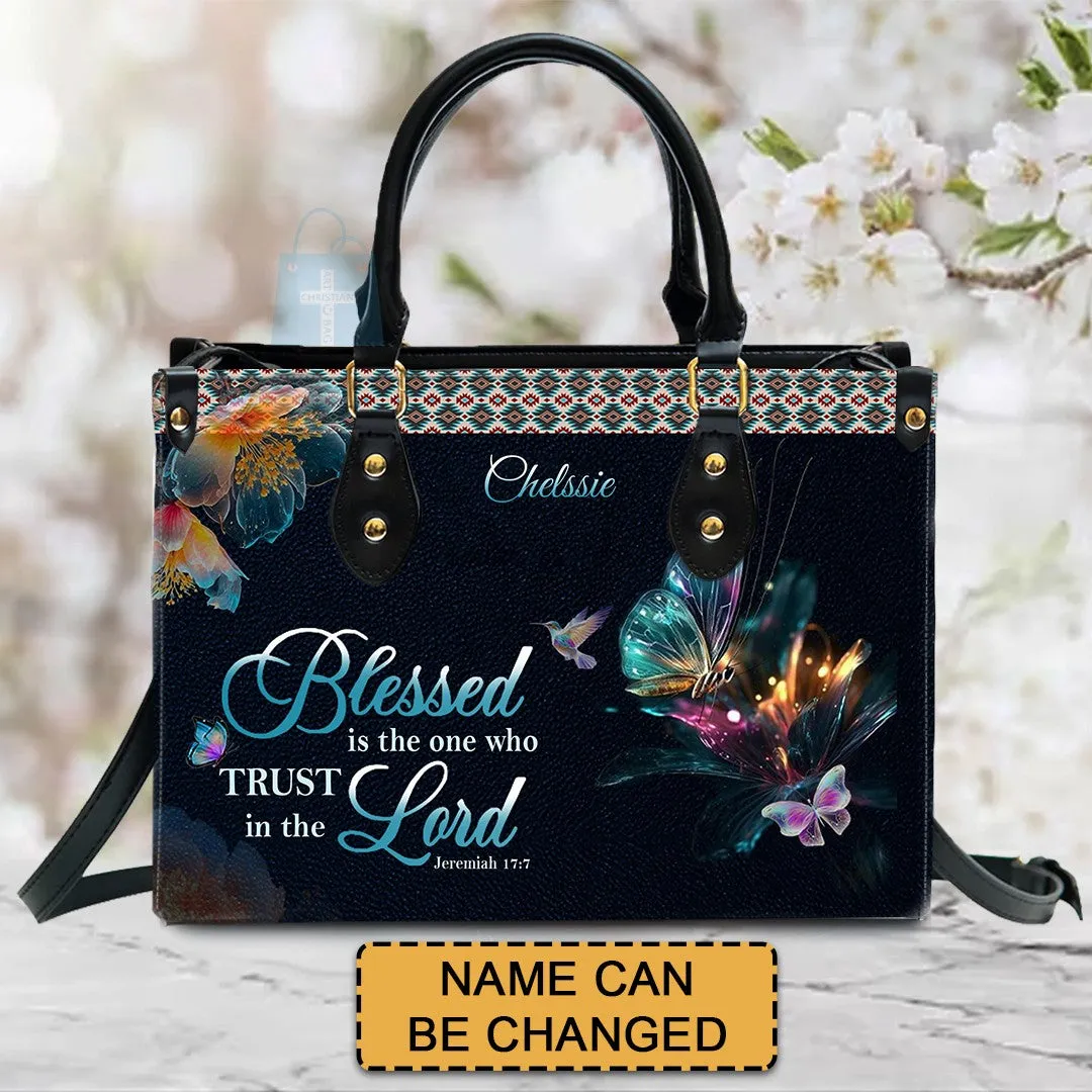 Christianartbag Handbags- Blessed Is The One Who Trusts In The Lord Jeremiah 17:7 - Personalized Leather Handbag - CABLTB01120225