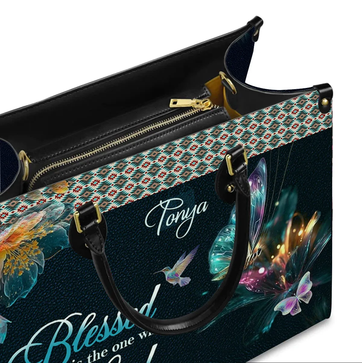 Christianartbag Handbags- Blessed Is The One Who Trusts In The Lord Jeremiah 17:7 - Personalized Leather Handbag - CABLTB01120225