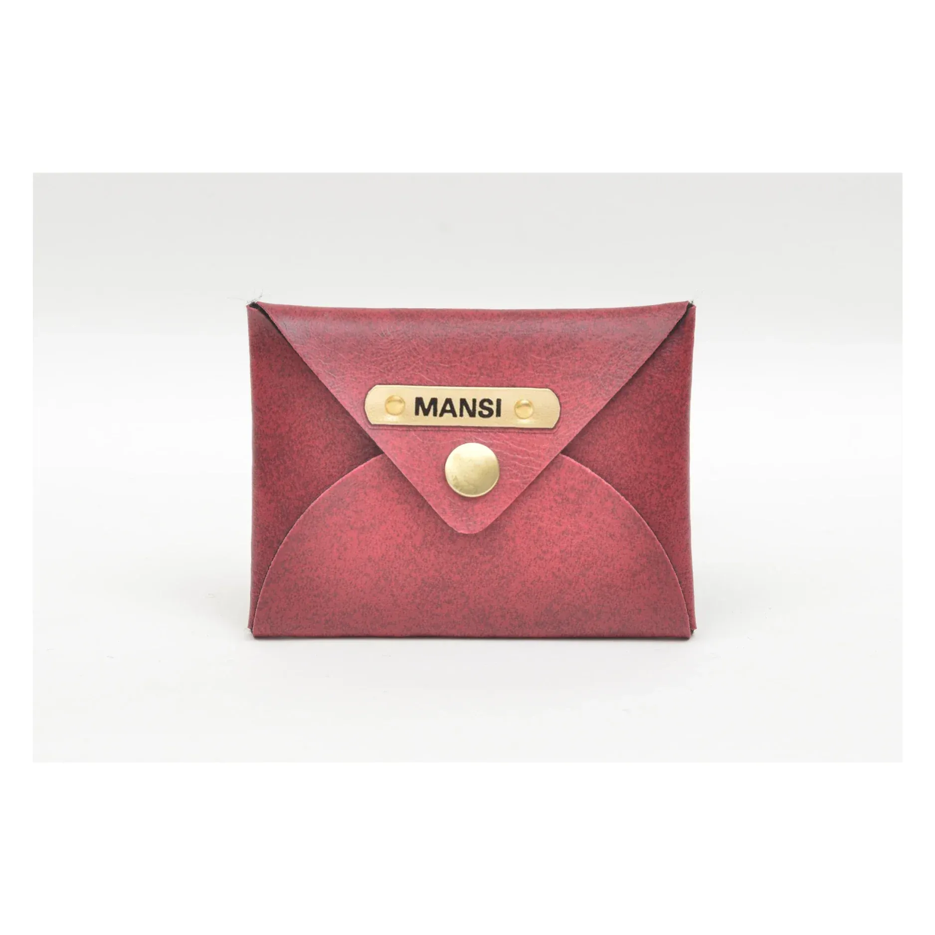 Classy Leather Customized Business-Visitng Card Holder (Maroon)