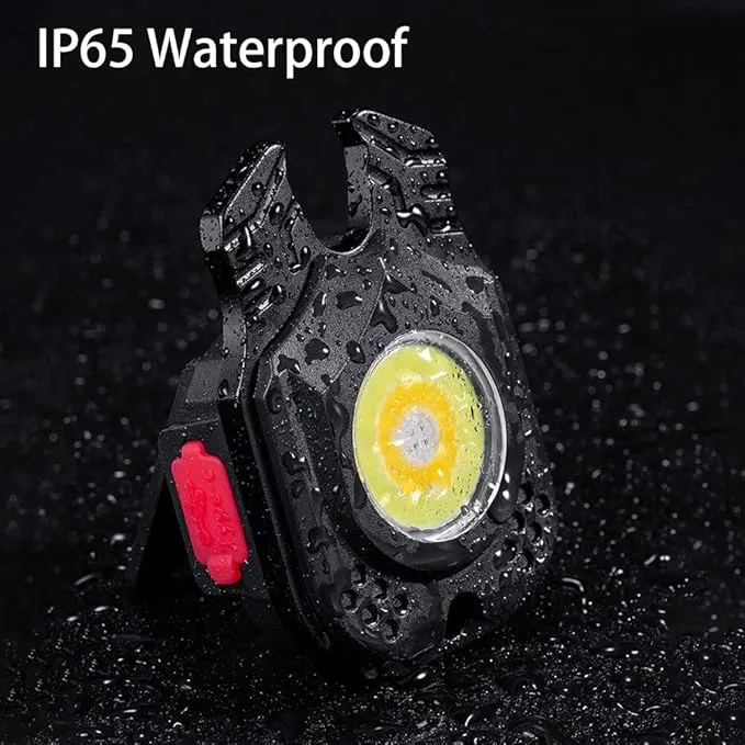 COB Rechargeable Flashlights with 2 Compressed Towels, Keychain Collar Accessories, Dog Lights for Night Walking 1000 Lumens, 6 Light Modes with Folding Bracket and Magnet Base