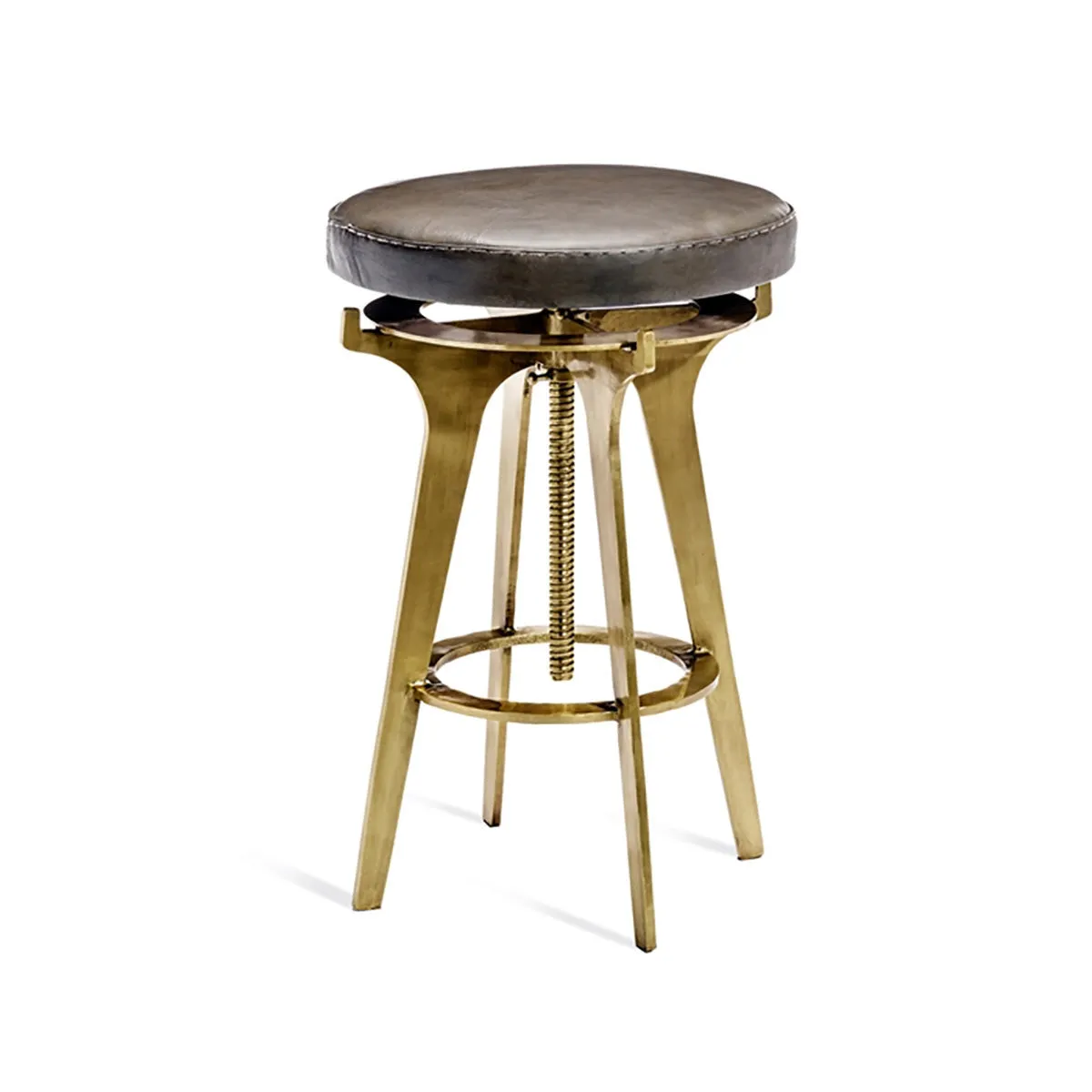 Colton Adjustable Brass Stool